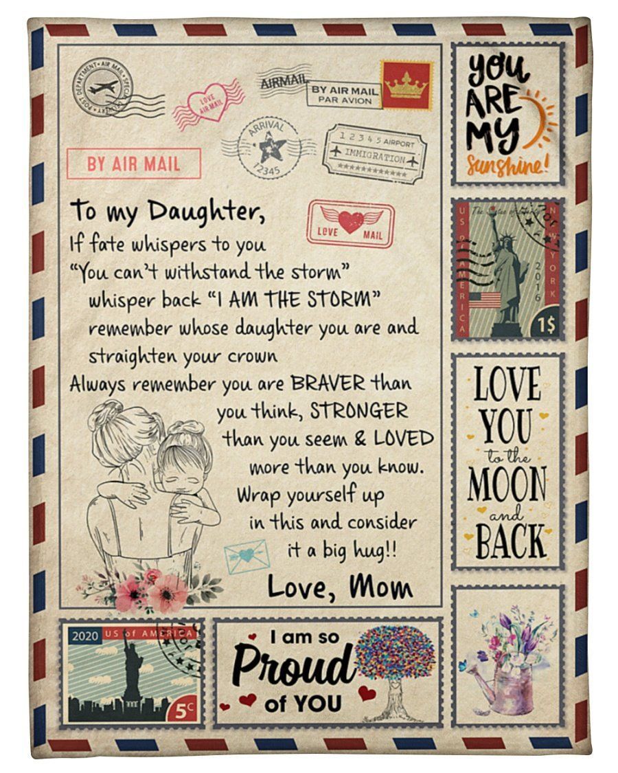 Tempt If Fate Whispers To You Fleece Blanket Mom To Daughter Fleece Blanket