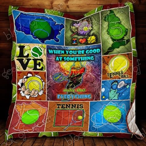 Tennis CL19100854MDQ Quilt Blanket