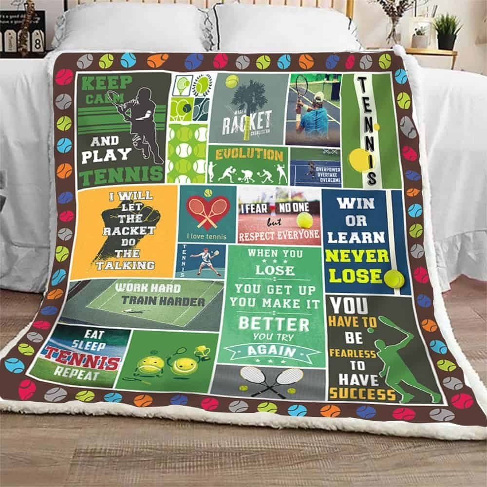 Tennis Sherpa Fleece Blanket