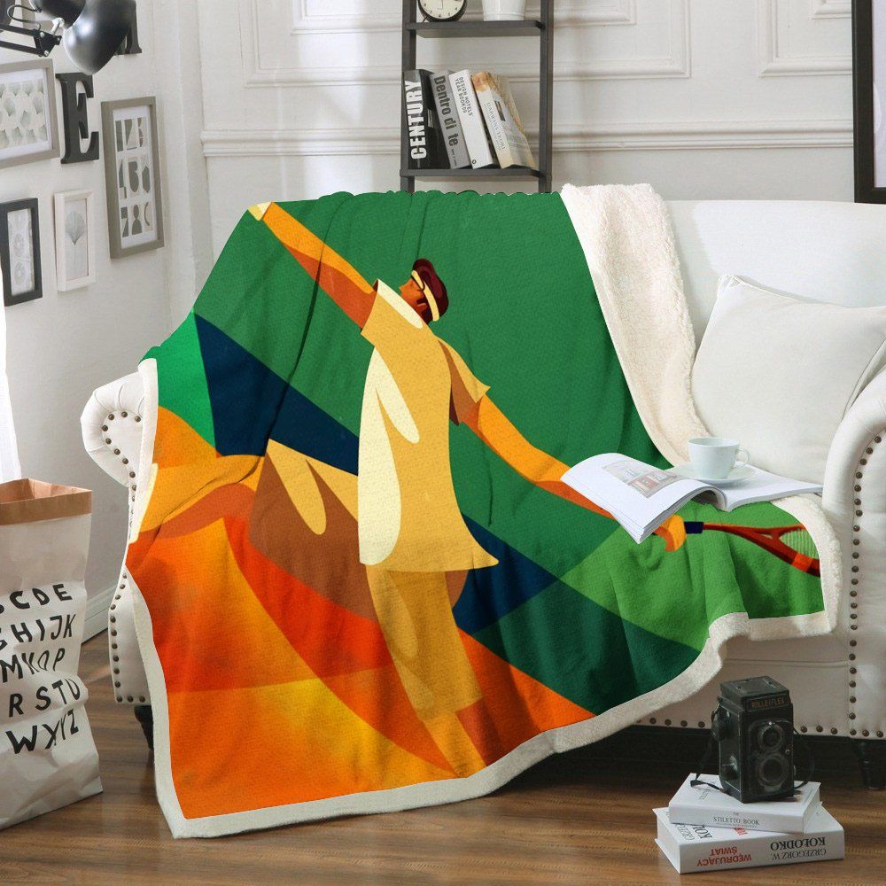 Tennis Sherpa Fleece Blanket
