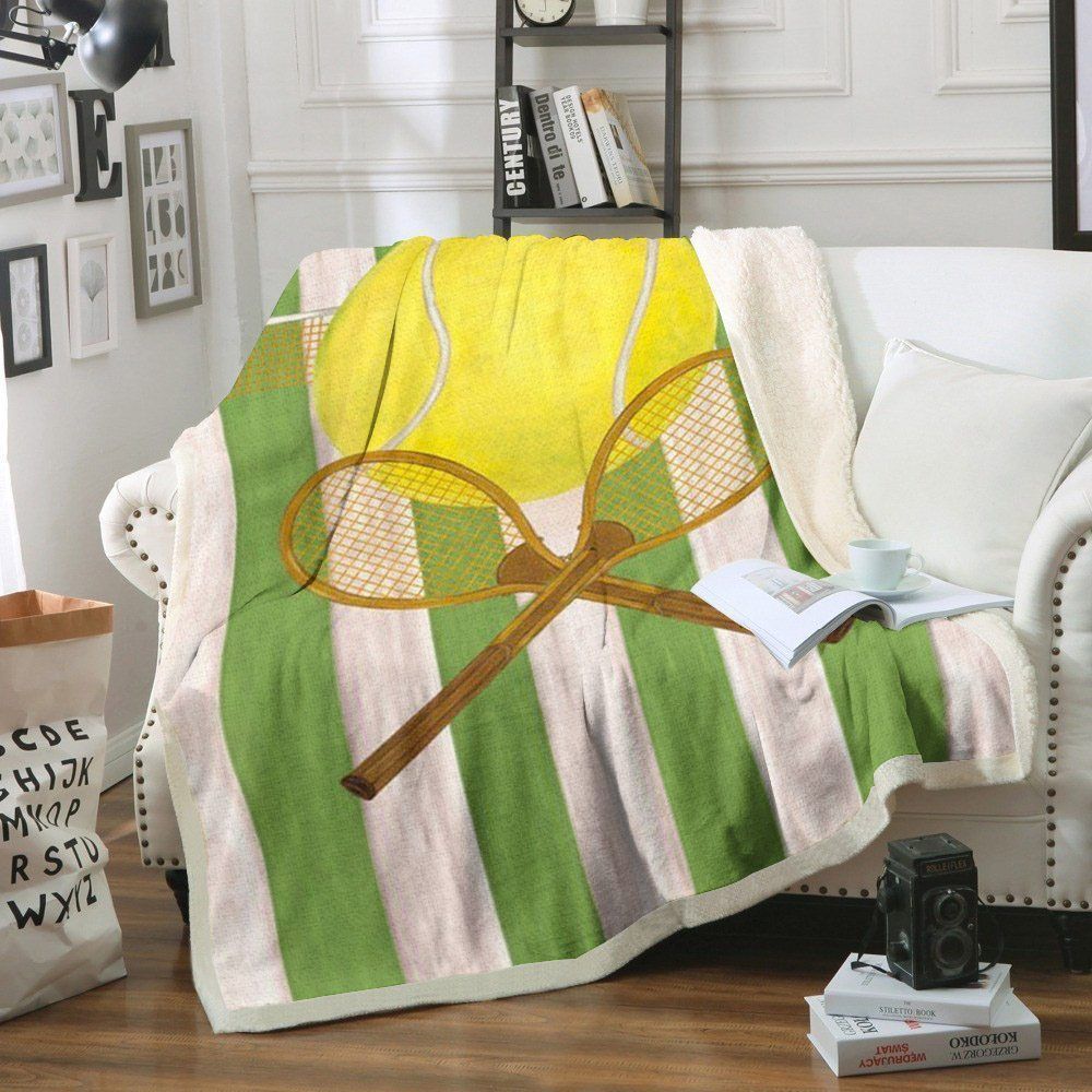 Tennis Sherpa Fleece Blanket