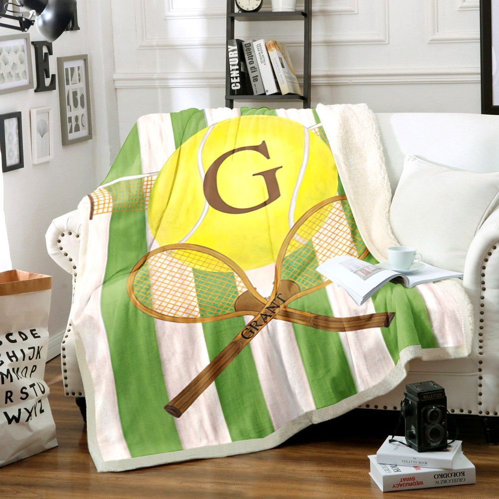 Tennis Sherpa Fleece Blanket