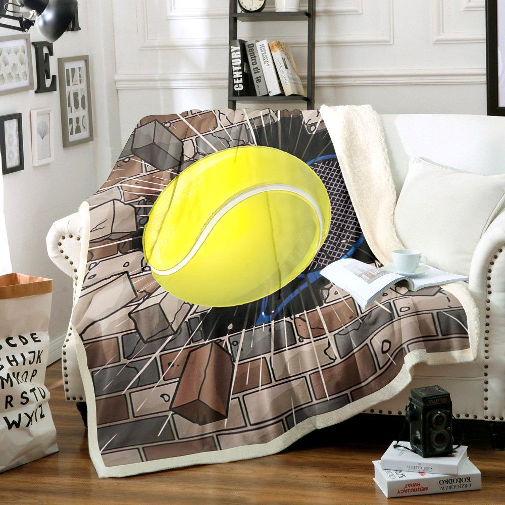 Tennis Sherpa Fleece Blanket