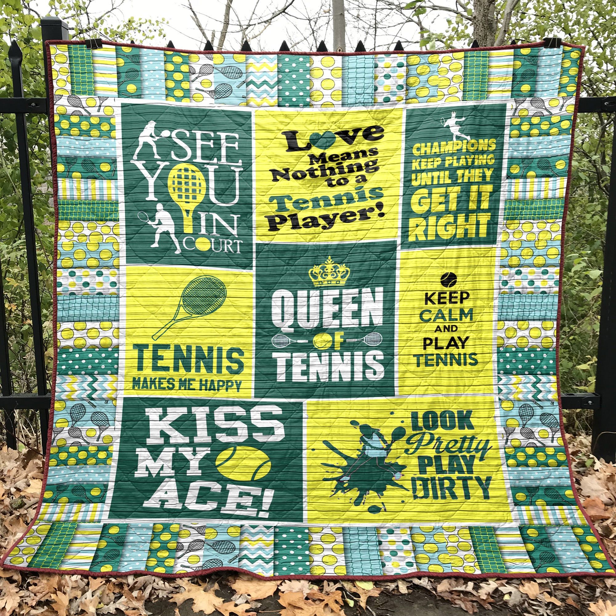 Tennis Kiss My Ace Quilt Blanket DHC020120963TD