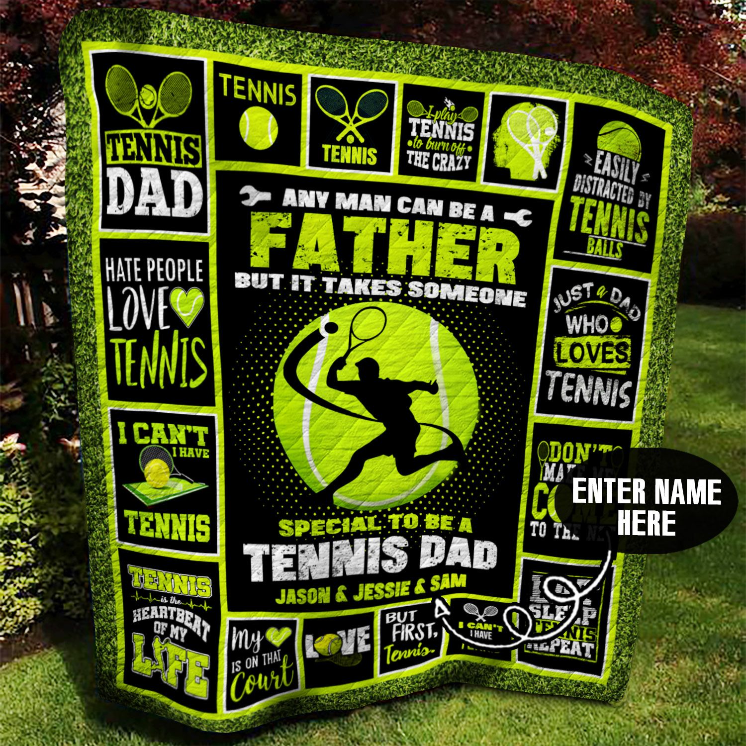 Tennis Personalized Quilt Blanket BBB120619SM