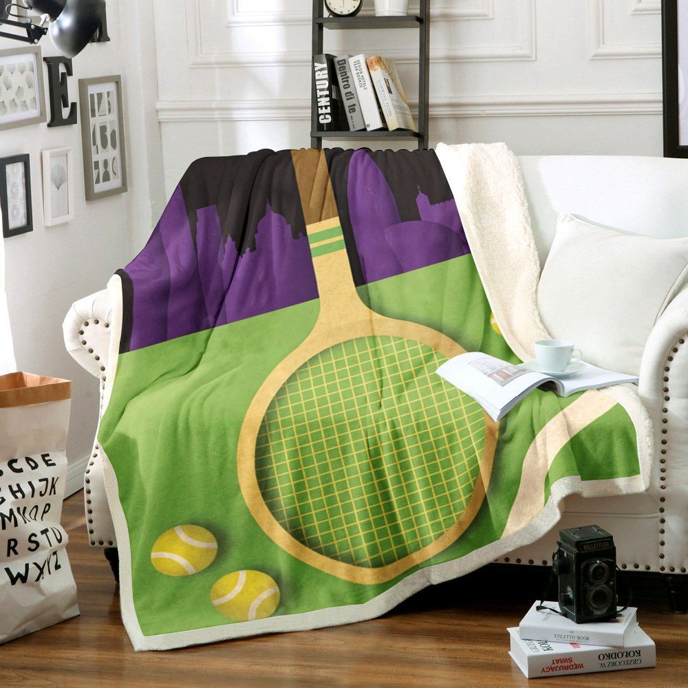 Tennis Sherpa Fleece Blanket