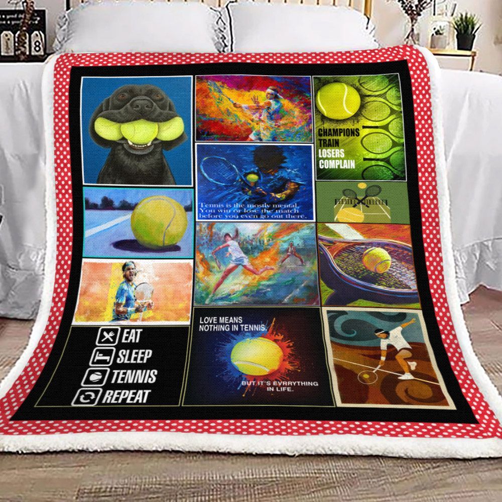 Tennis Sherpa Fleece Blanket