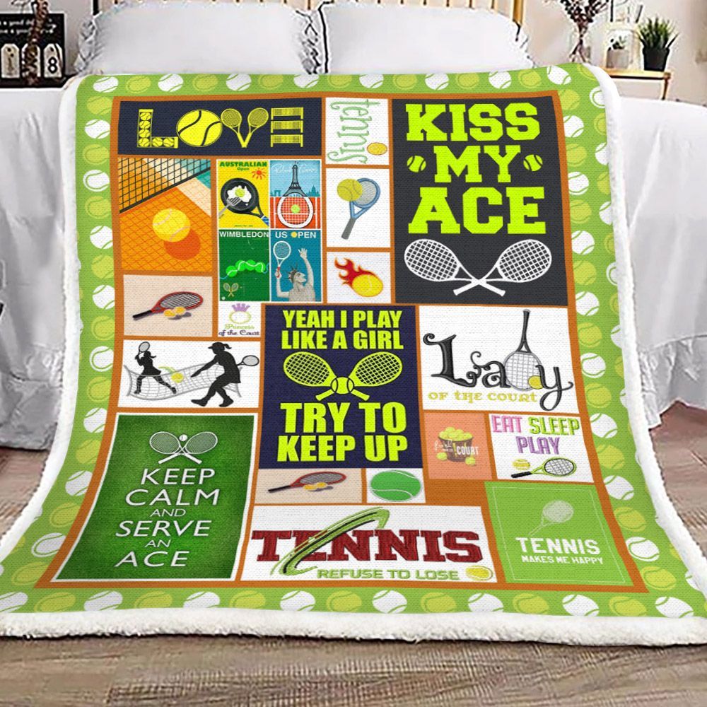 Tennis Sherpa Fleece Blanket