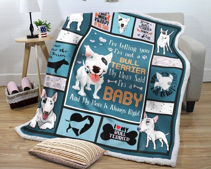 Terrier Life Is Better With Bull Terrier Sherpa Fleece Blanket