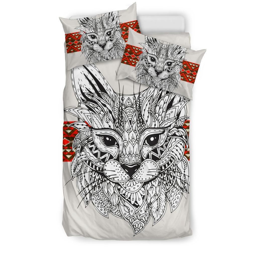 Textured Cat Feather Viking Bedding Set