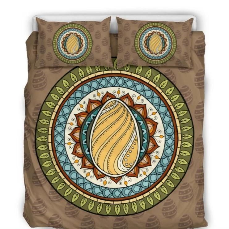 Textured Easter Eggs Brown Bedding Set