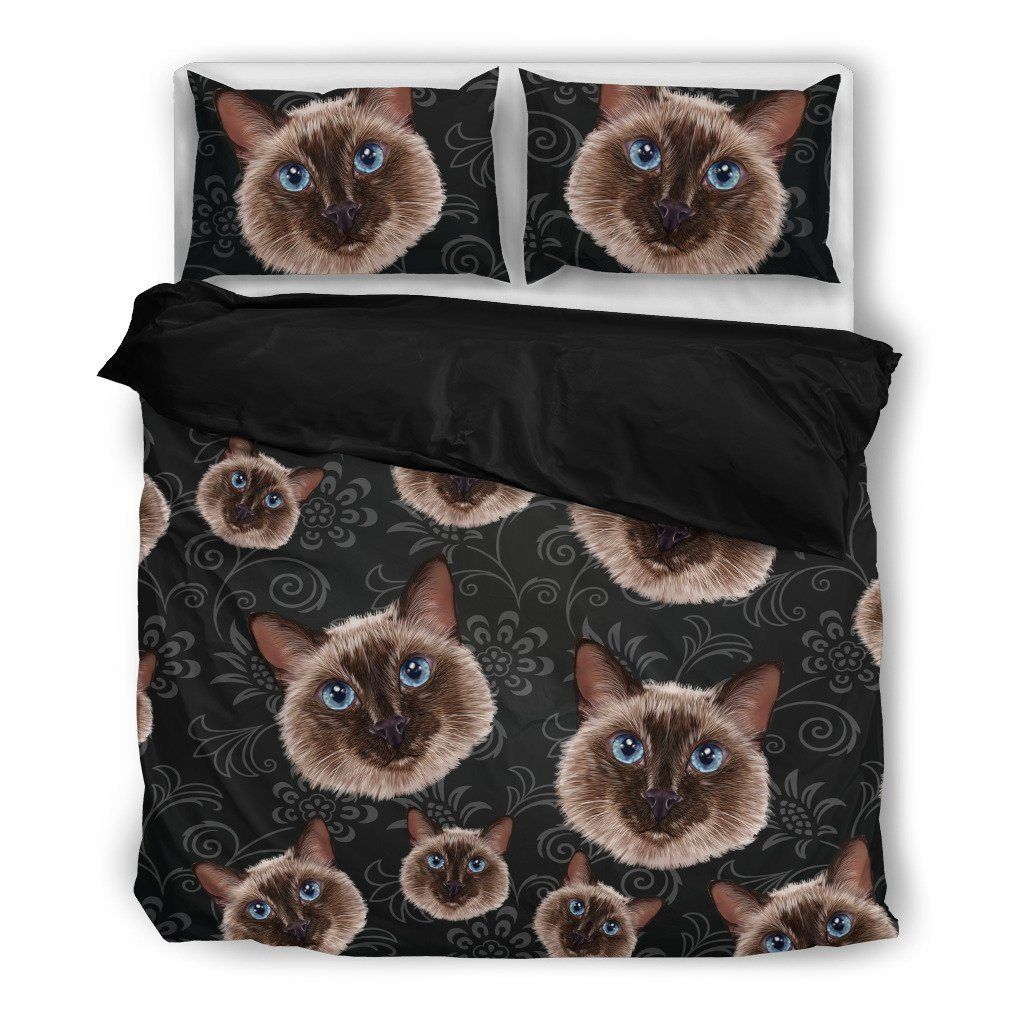 Thai Cat Themed Bedding Set