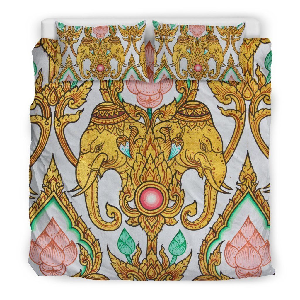 Thai Lotus Elephant Bedding Set