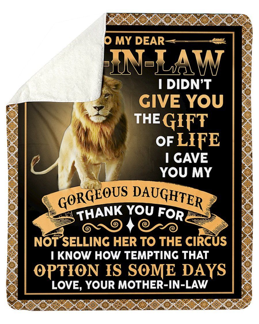 Thak For Not Selling Her To The Circus Lion Fleece Blanket For Daughter In Law Sherpa Blanket