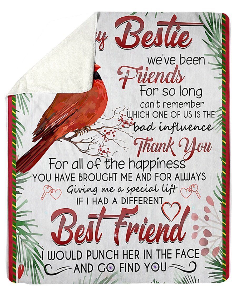 Thank You For All Of The Happiness You Have Brough Great Gift For Bestie Fleece Blanket