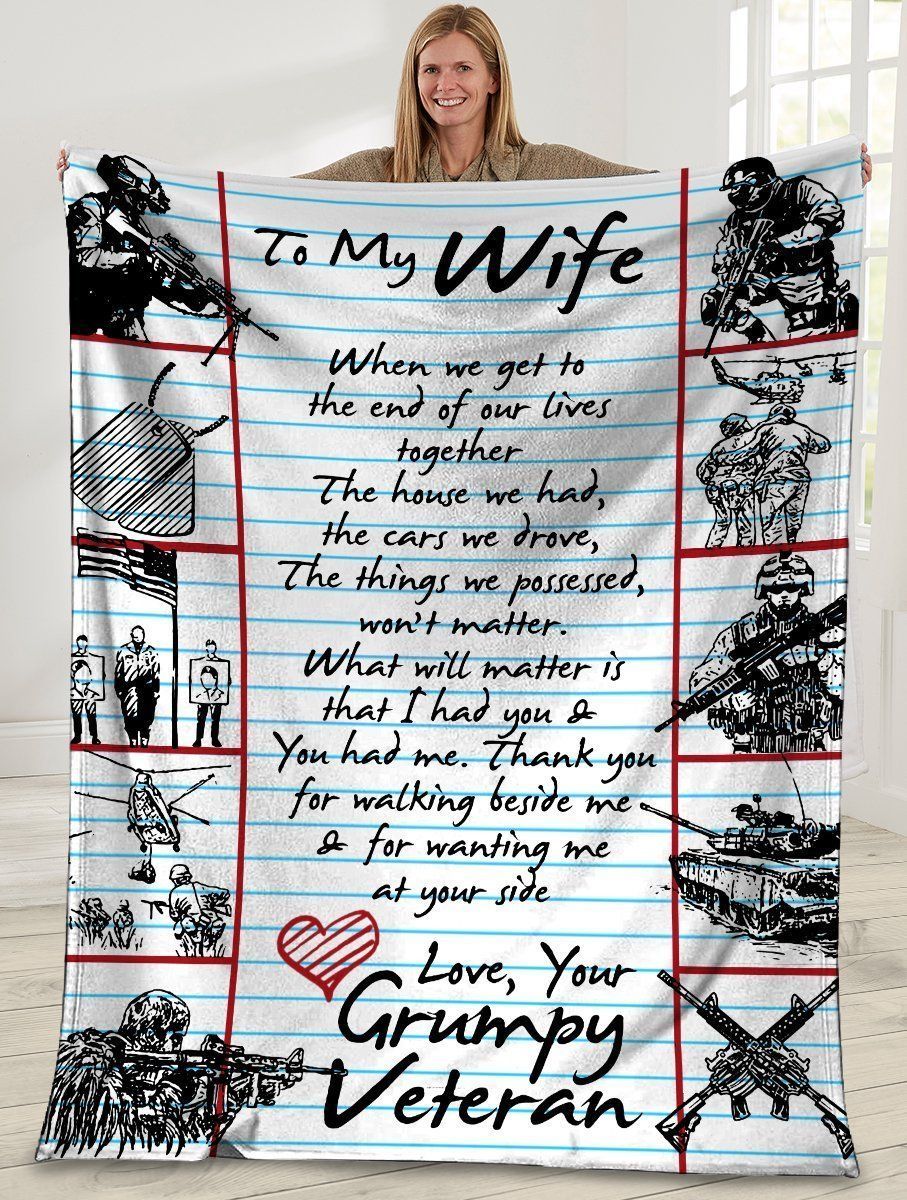 Thank You For Walking Beside Me To My Wife Fleece Blanket