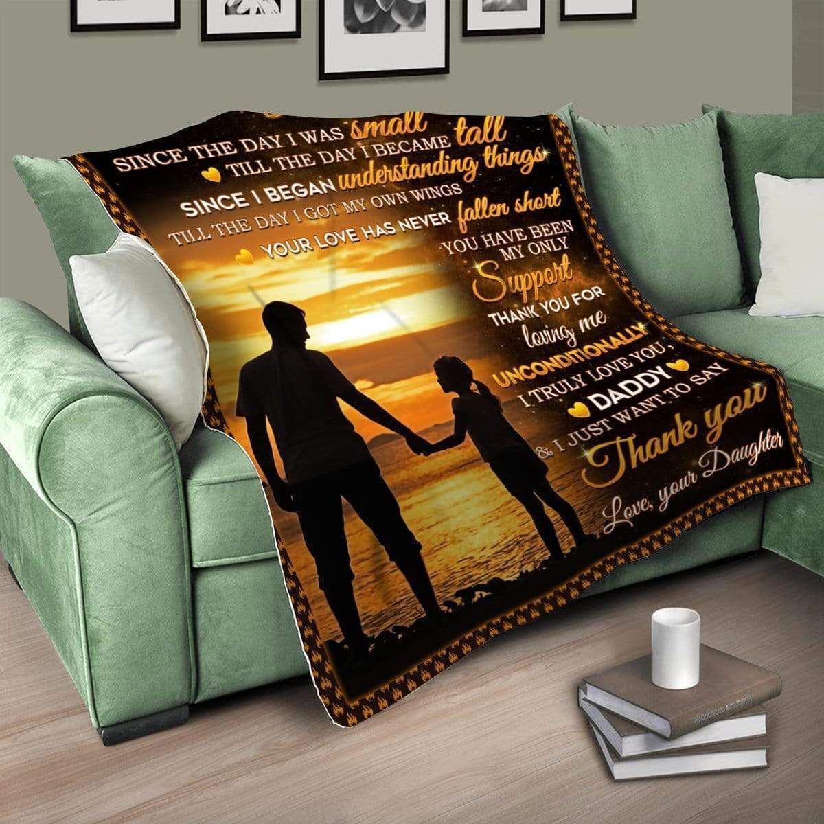 Thank You Hand In Hand Fleece Blanket Gift For Dad