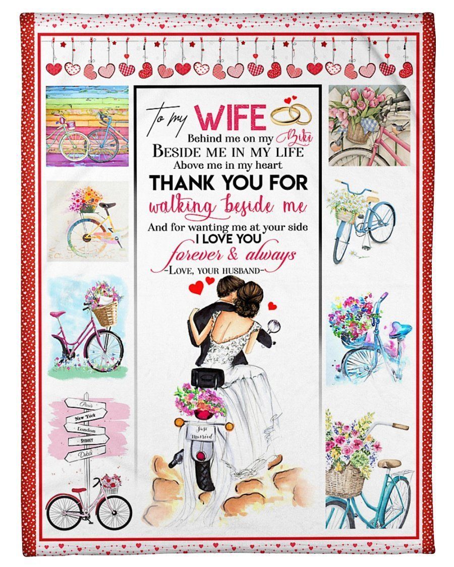 Thank You Lovely Message From Husband Gifts For Wife Fleece Blanket