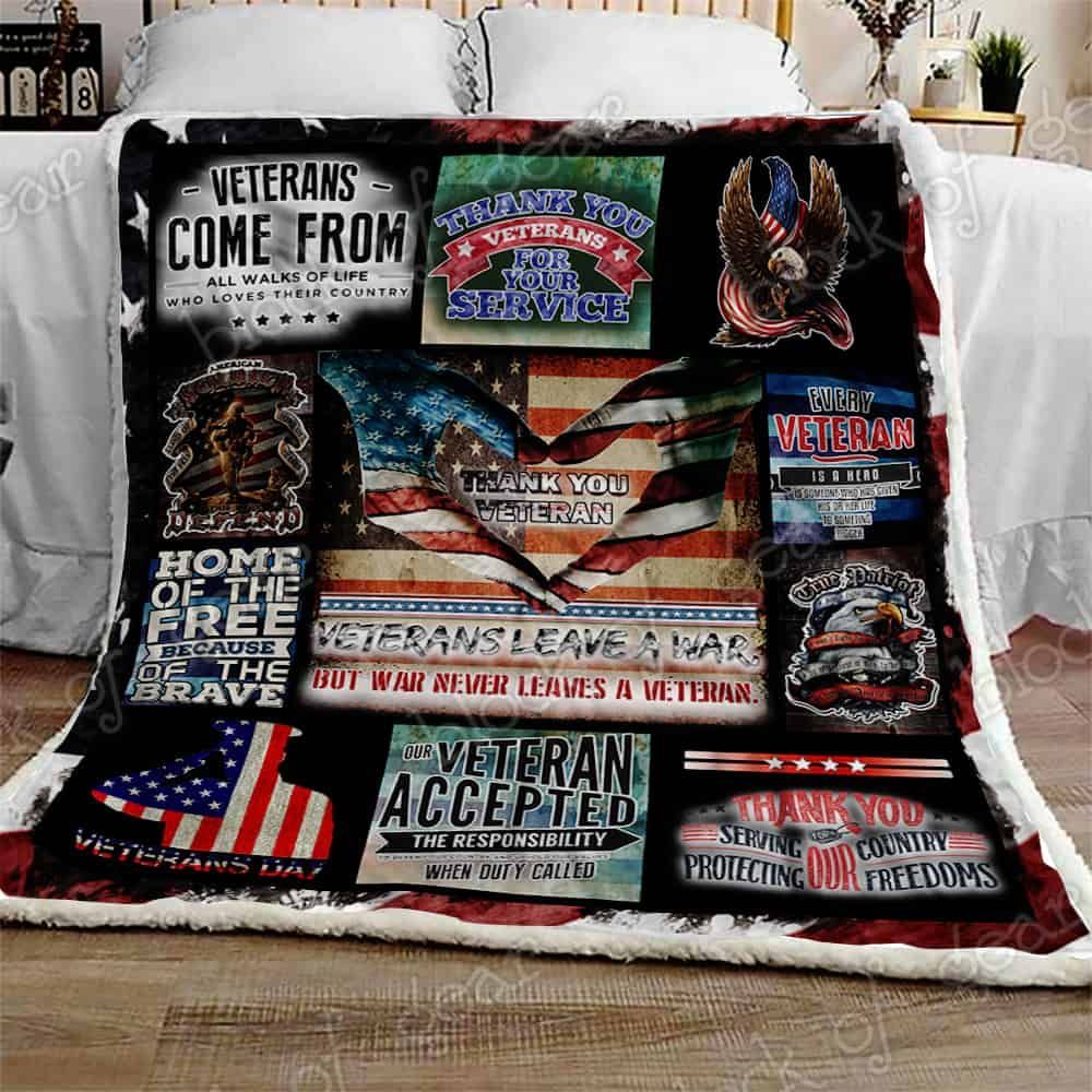 Thank you Veterans Fleece Blanket