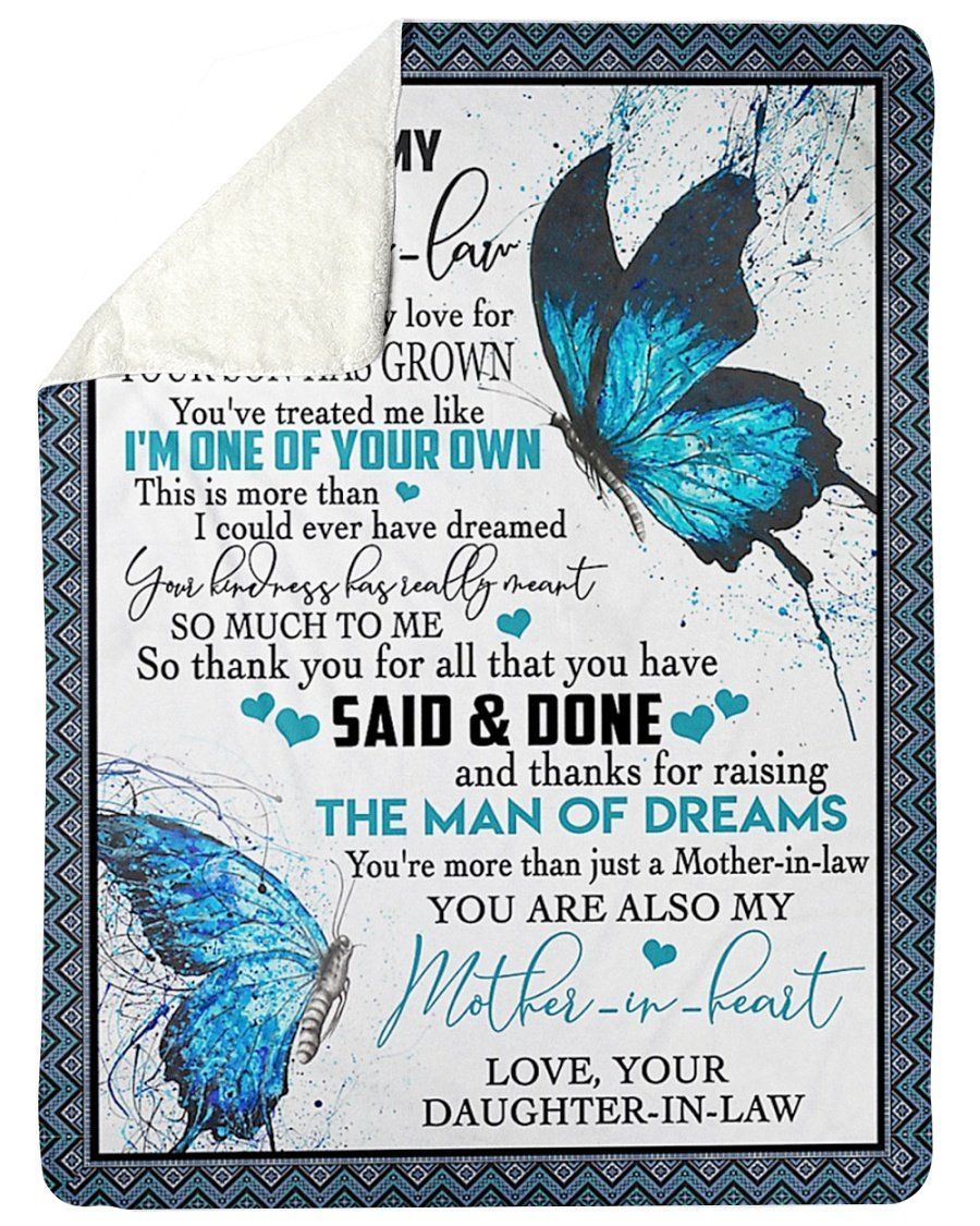 Thanks For All That You’re Done To Mother In Law Fleece Blanket Sherpa Blanket