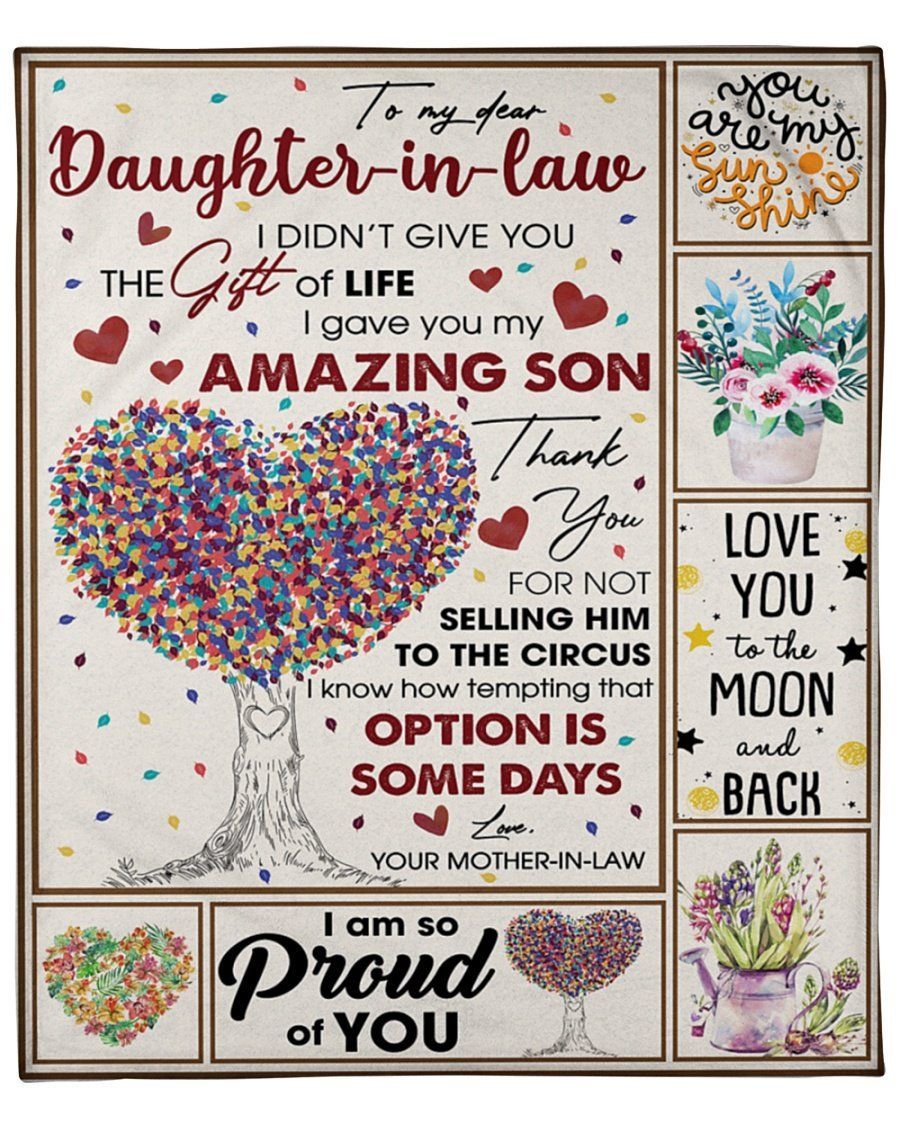 Thanks For Not Selling My Son To The Circus To Daughter In Law Fleece Blanket Fleece Blanket