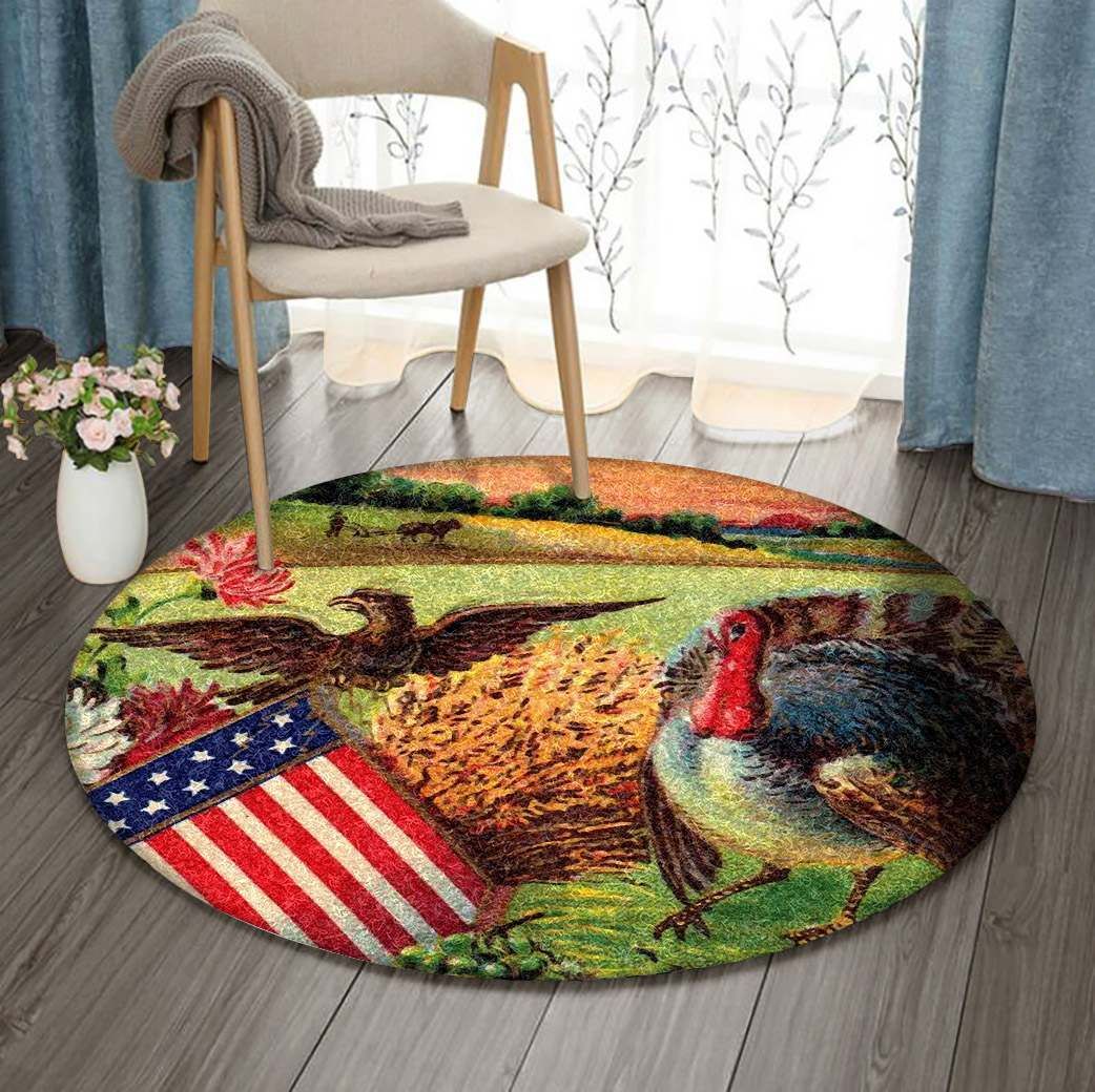Thanksgiving Round Carpet