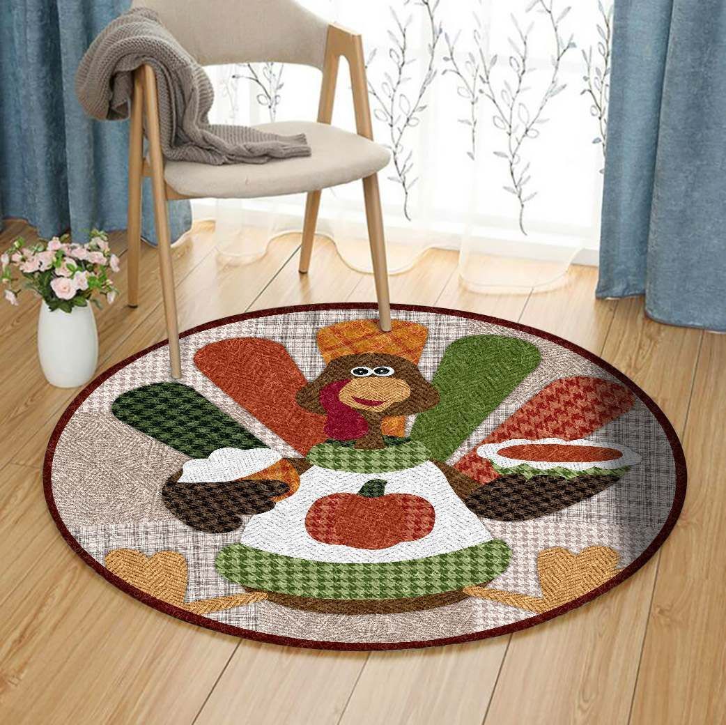Thanksgiving Round Carpet