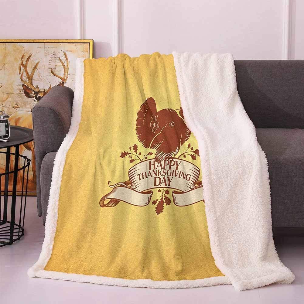 Thanksgiving Day Sherpa Fleece Blanket
