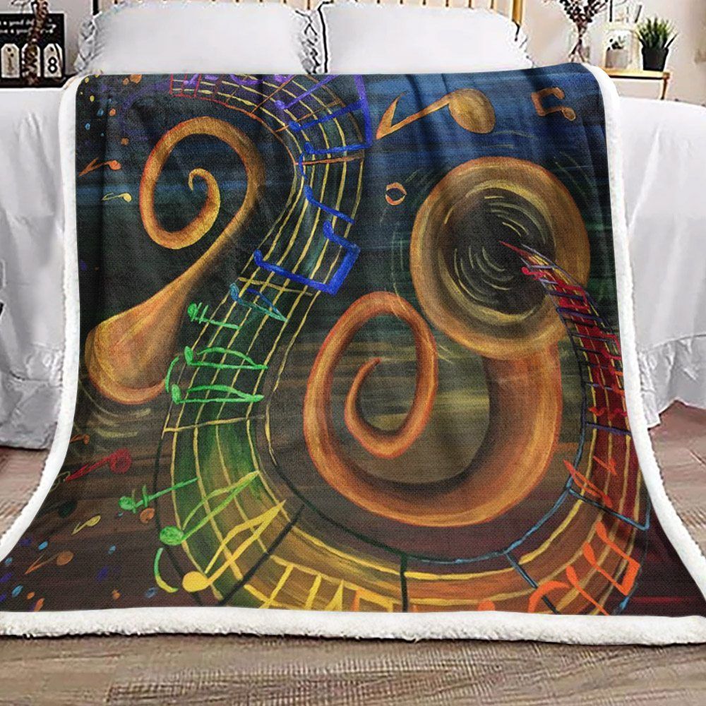 The Art Of Music Sherpa Fleece Blanket