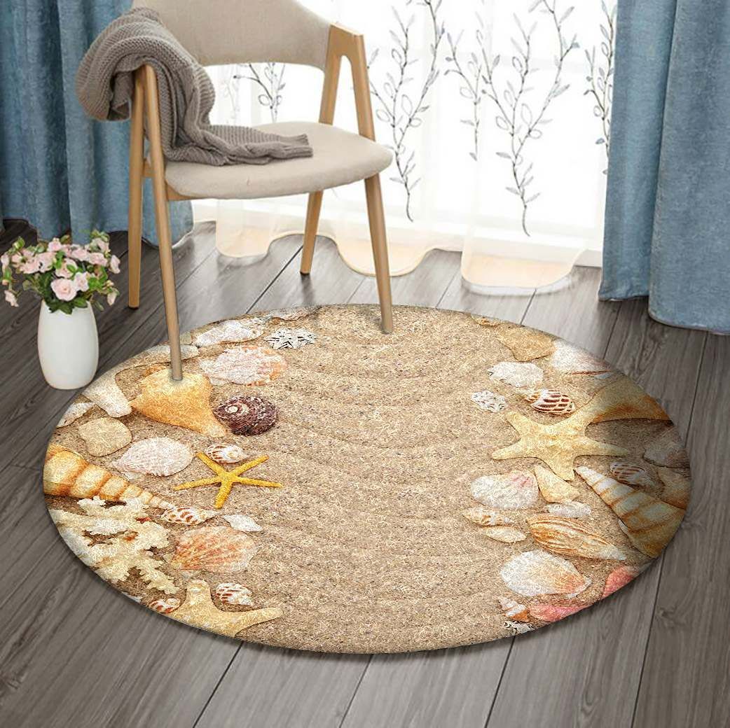 The Beach Round Carpet