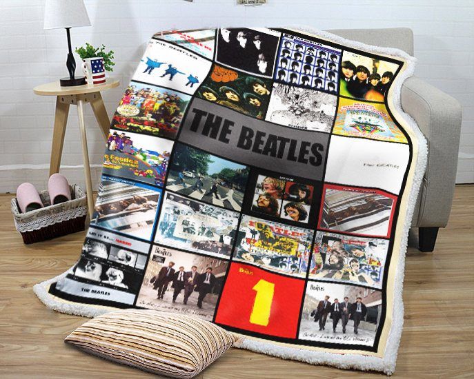 The-Beatles Sherpa Fleece Blanket