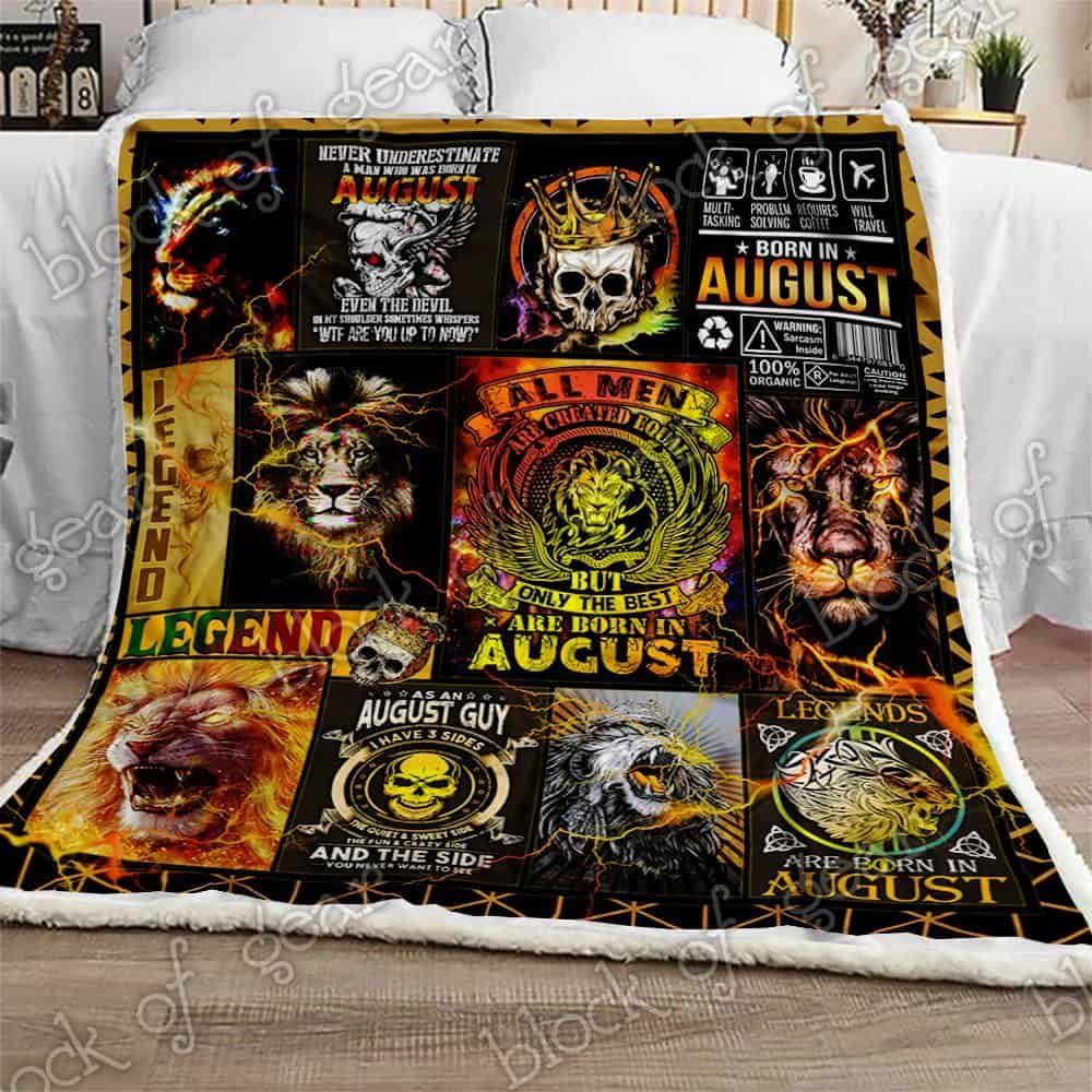 The Best Are Born In August Fleece Blanket