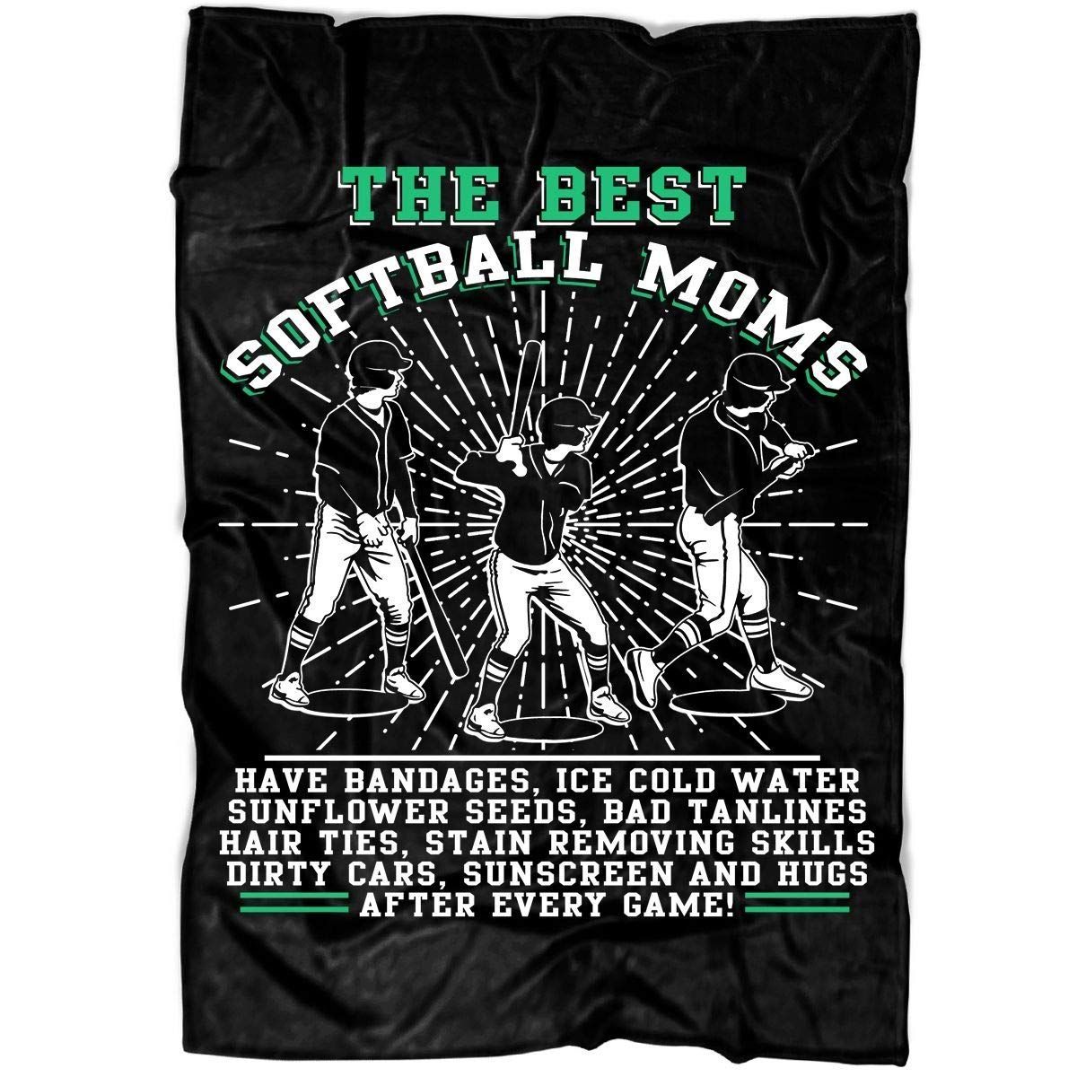 The Best Softball Moms Sherpa Fleece Blanket