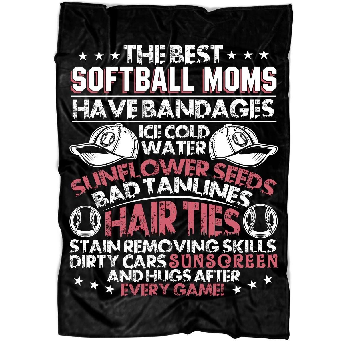 The Best Softball Moms Sherpa Fleece Blanket