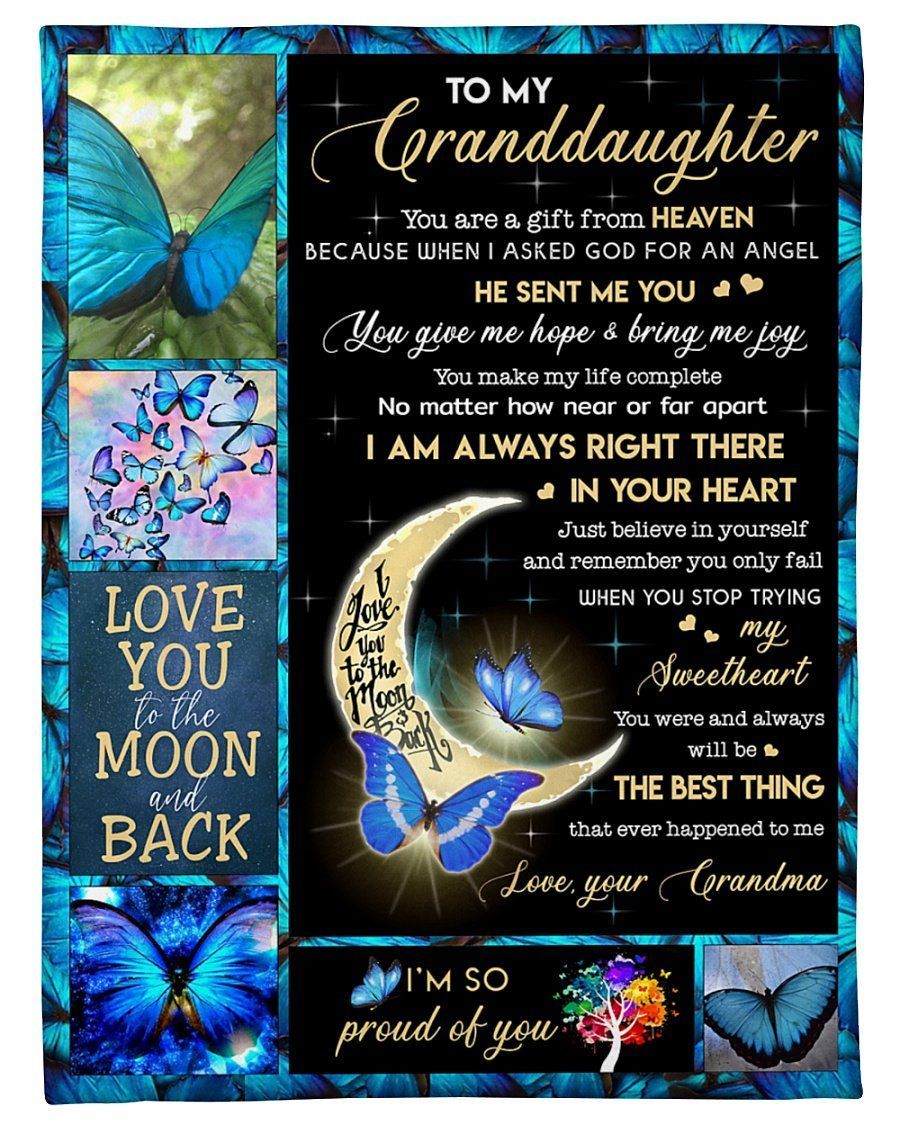 The Best Thing Happened To Me Grandma To My Granddaughter Fleece Blanket Fleece Blanket