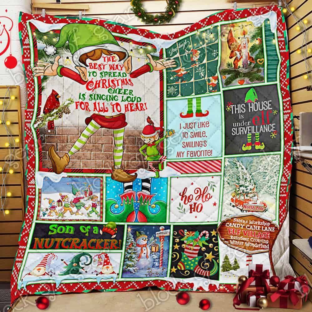 The Best Way To Spread Christmas Cheer Elf GS-CL-NT2810 Quilt Balnket
