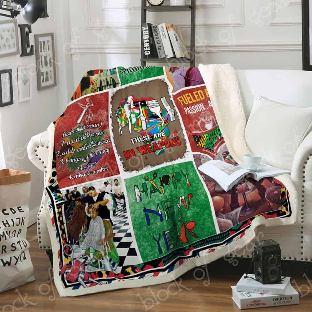 The Black Barbershop Fleece Blanket
