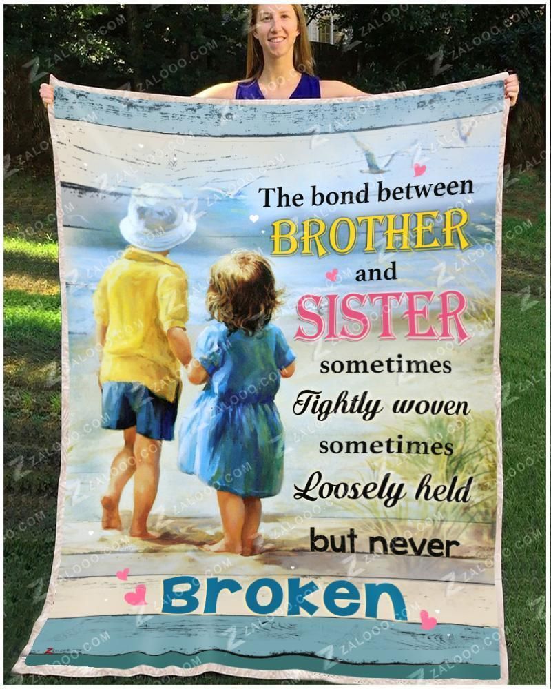 The Bond Between Brother And Sister Sherpa Fleece Blanket