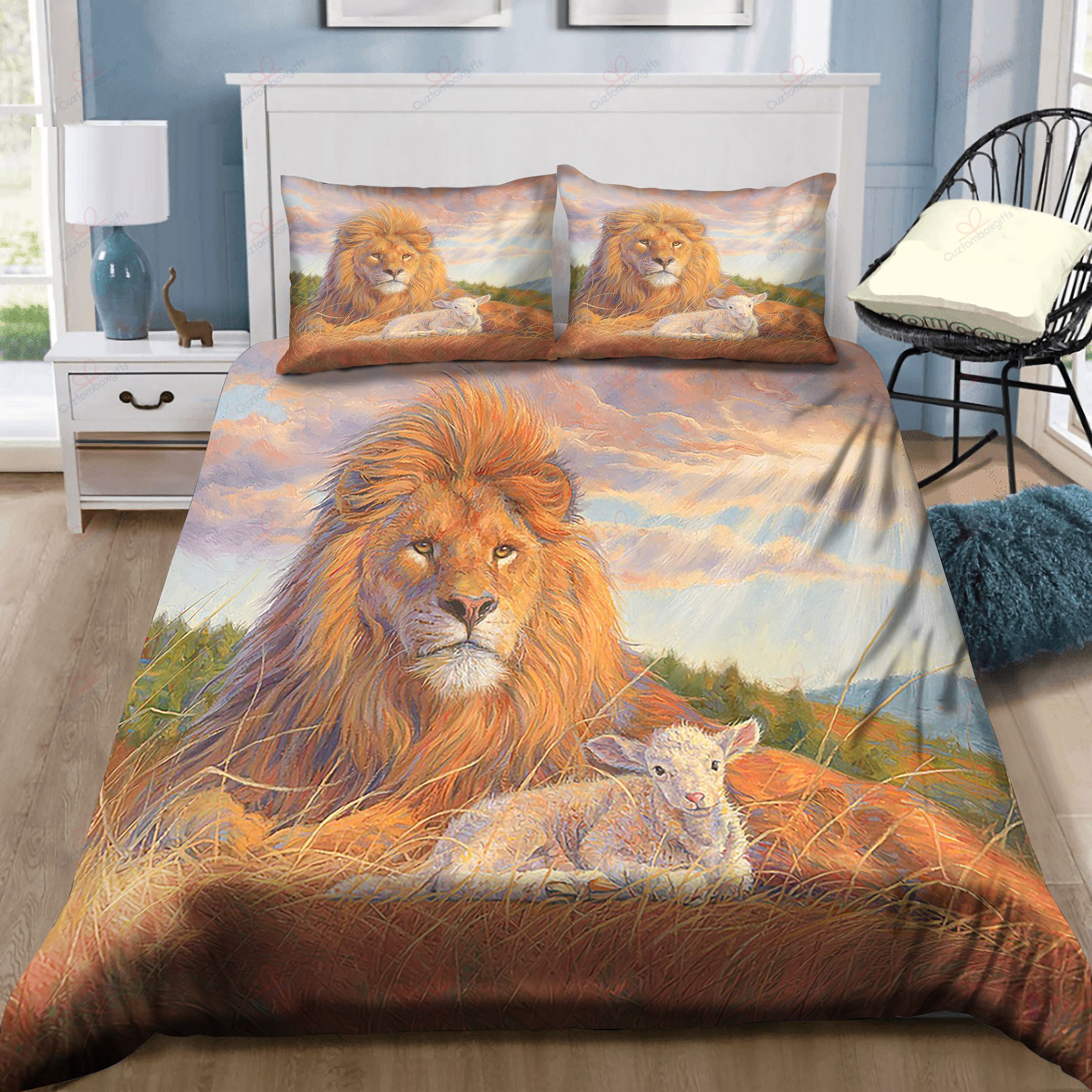 The Dawning Of A New Day Tiger Goat Bedding Set