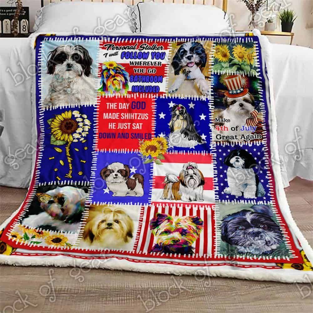 The Day God Made ShihTzus Fleece Blanket