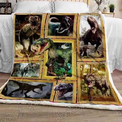 The Dinosaur Sherpa Fleece Blanket
