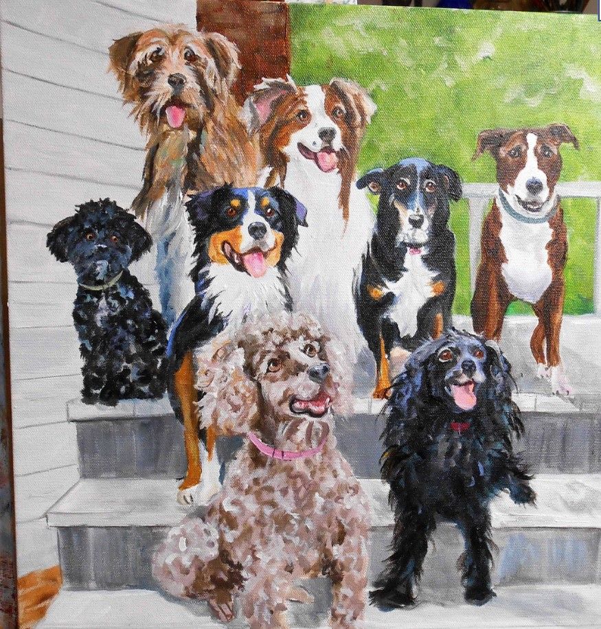 The Dog Family Sherpa Fleece Blanket