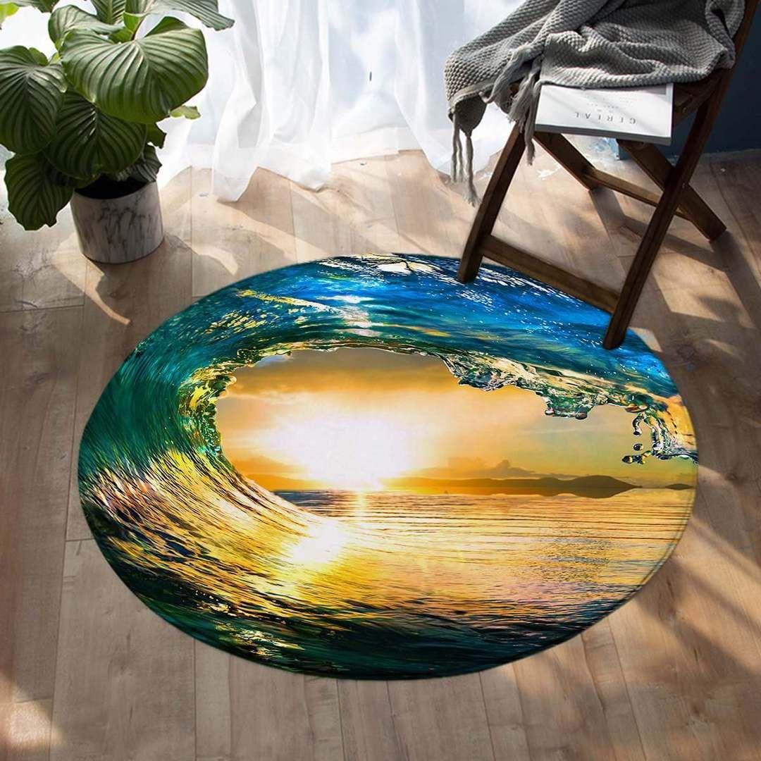 The Eye of the Ocean Round Carpet