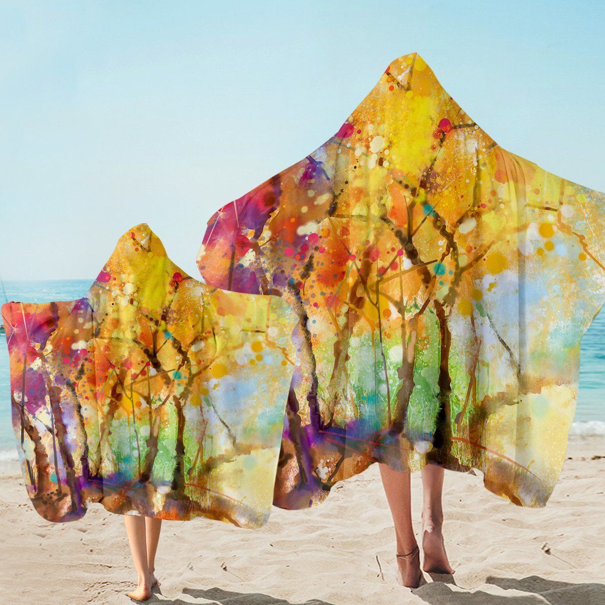 The Fall’s Color Autumn Season Printed Hooded Towel