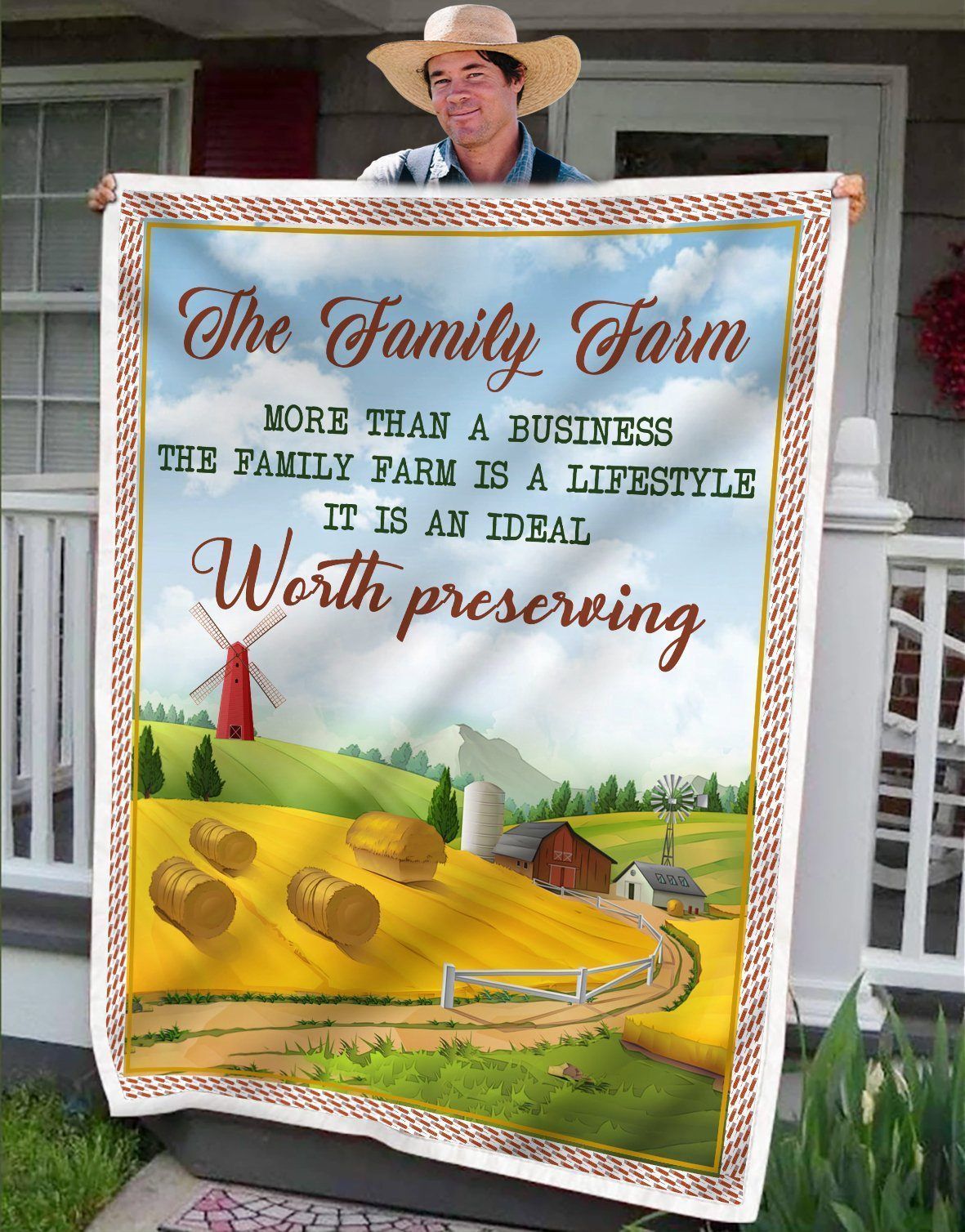 The Family Farm It Is An Idea Worth Preserving Fleece Blanket Gift For Birthday
