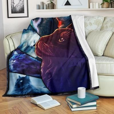 The Fancy Cat Sherpa Fleece Blanket