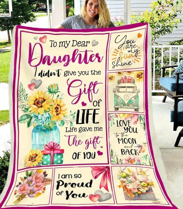 The Gift Of You Daughter Sherpa Fleece Blanket