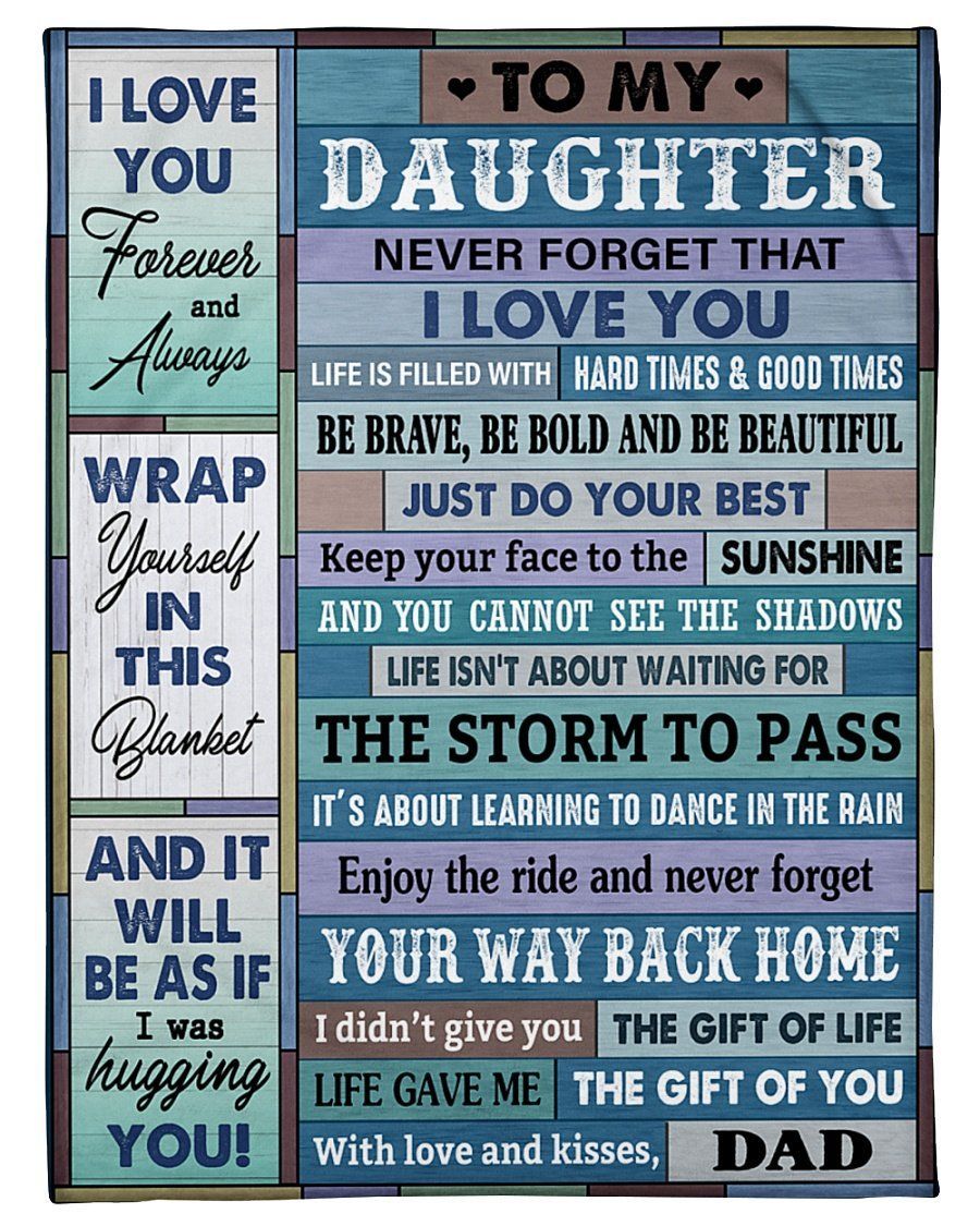 The Gift Of You Fleece Blanket To Daughter Fleece Blanket