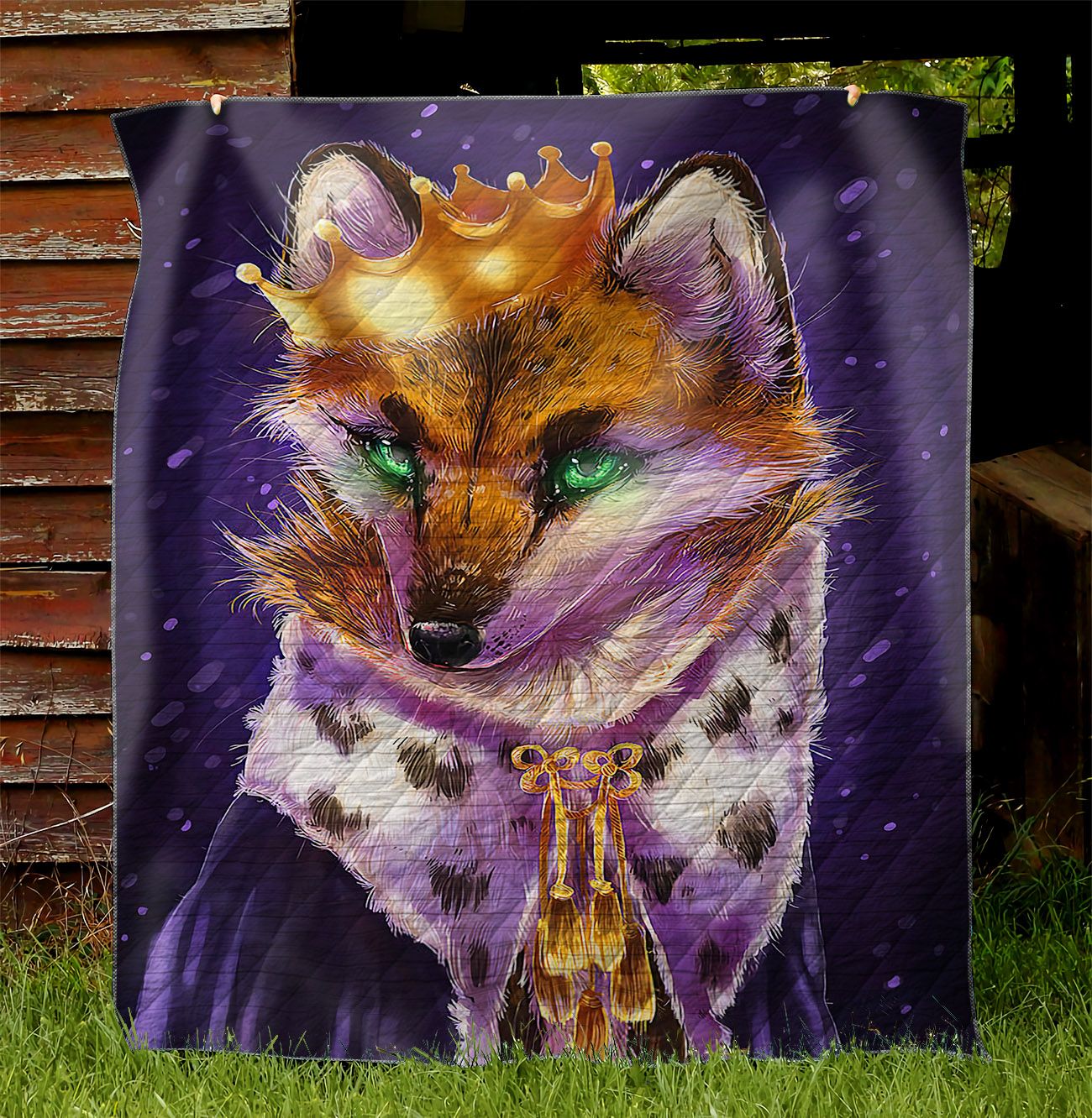 The Golden Crown Fox NI2402077YD Quilt Blanket