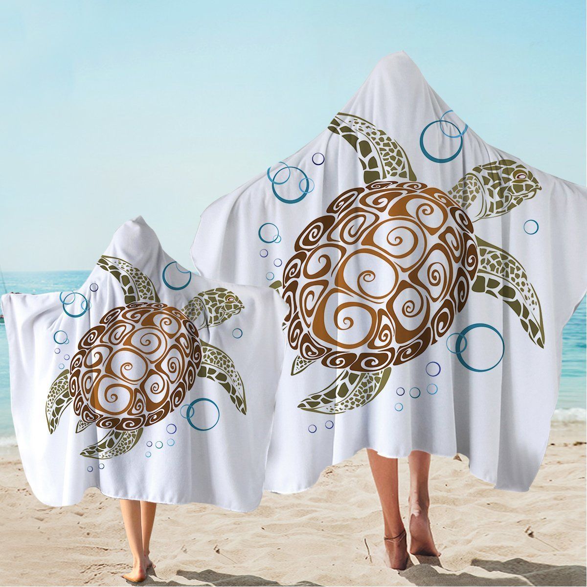 The Great Sea Turtle Vintage Hooded Towel